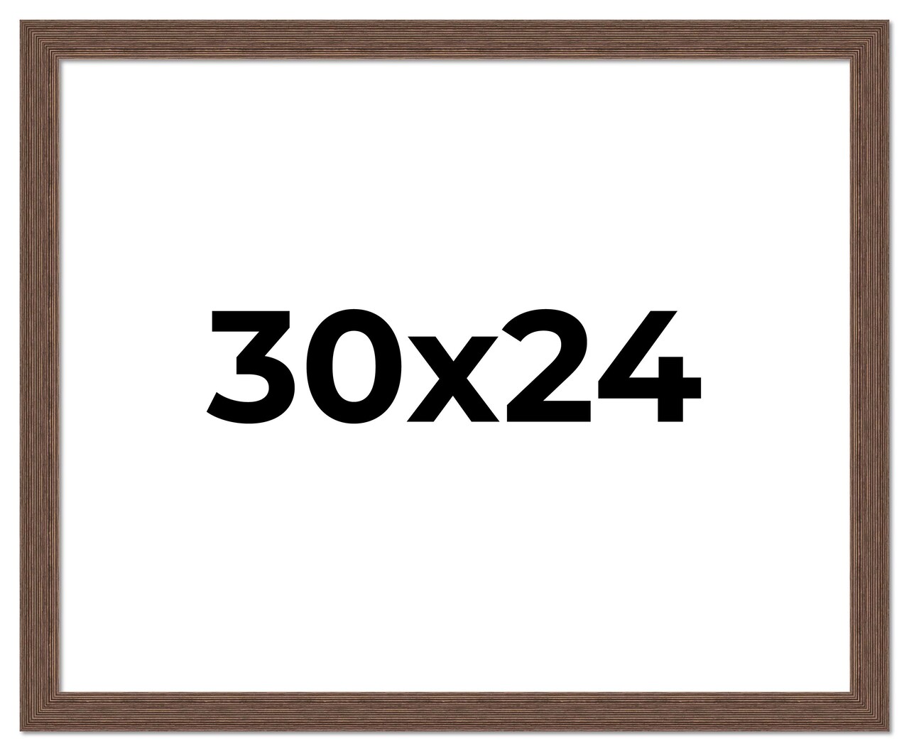 30x24 Wide Barnwood Picture Frame with UV-Resistant Acrylic & Acid Free Backing, Available in 6 Paint Finishes - Grey, Brown, White, and Black